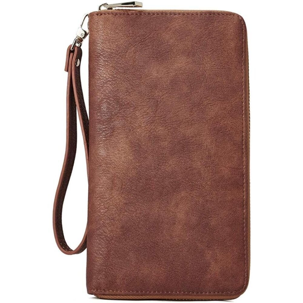 Women Wallet Large PU Leather Wristlet Purse for Women RFID Blocking Zip Around